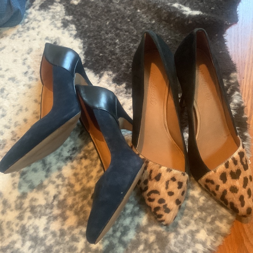 2 pairs of Madewell Mira heels